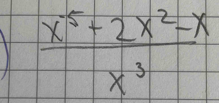 1 frac(x)^(-5)+2x^(2-x)(x)^3