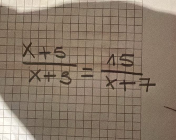  (x+5)/x+3 = 15/x+7 