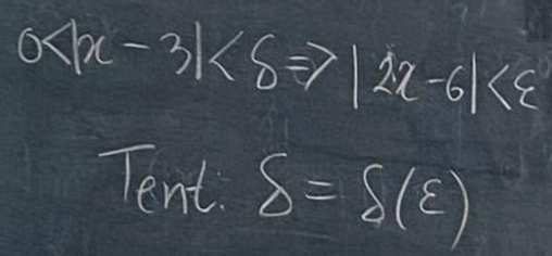 0 <8</tex> 1 |2x-6|
Tent delta =delta (varepsilon )