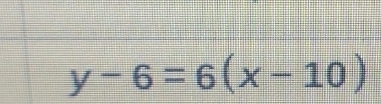 y-6=6(x-10)