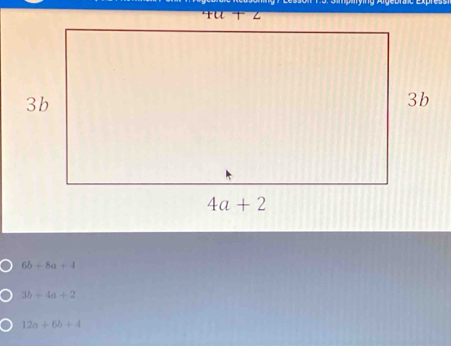 6b+8a+4
3b+4a+2
12a+6b+4