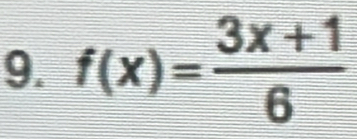 f(x)= (3x+1)/6 