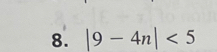 |9-4n|<5</tex>