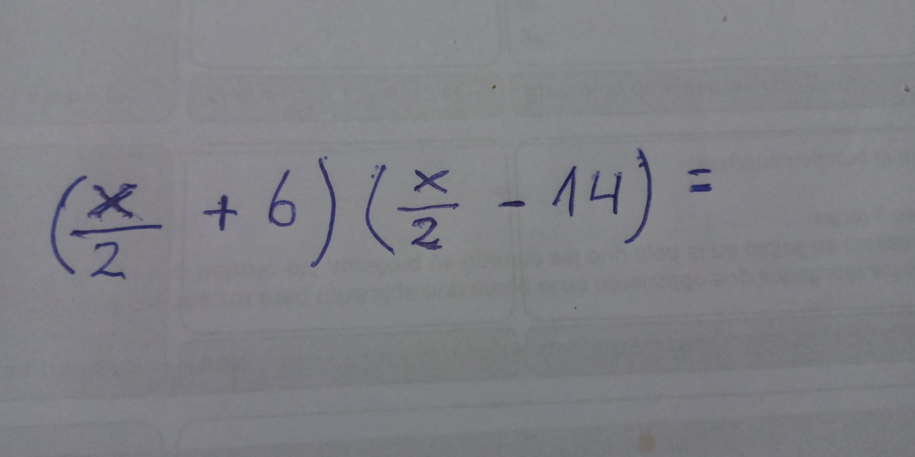 ( x/2 +6)( x/2 -14)=