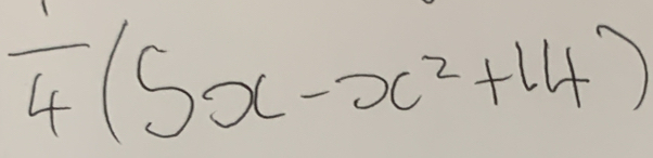  1/4 (5x-x^2+14)