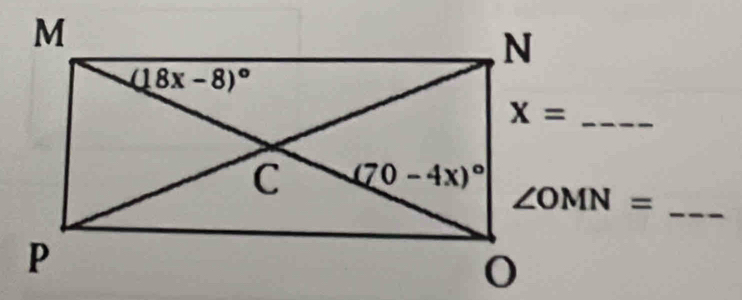 X= _
_ ∠ OMN=