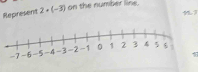 Represent 2· (-3) on the number line.
11
t