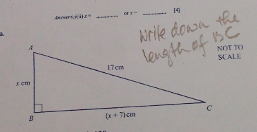 Antar (c)(ii)x= _ orx^- _[4]
a.