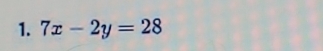 7x-2y=28