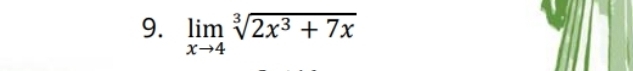 limlimits _xto 4sqrt[3](2x^3+7x)