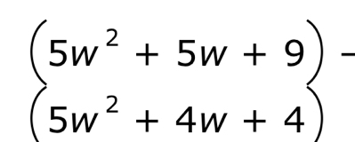 (5w^2+5w+9)·^
(-3,4)
(5w^2+4w+4)