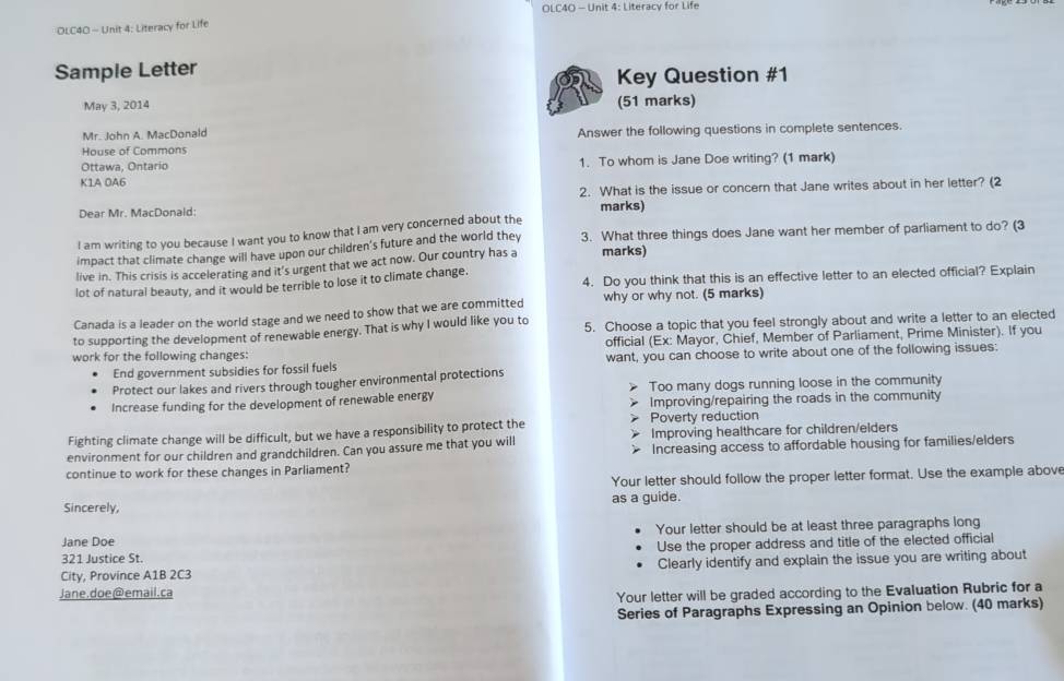 Solved: OLC4O - Unit 4: Literacy for Life OLC4O - Unit 4: Literacy for ...