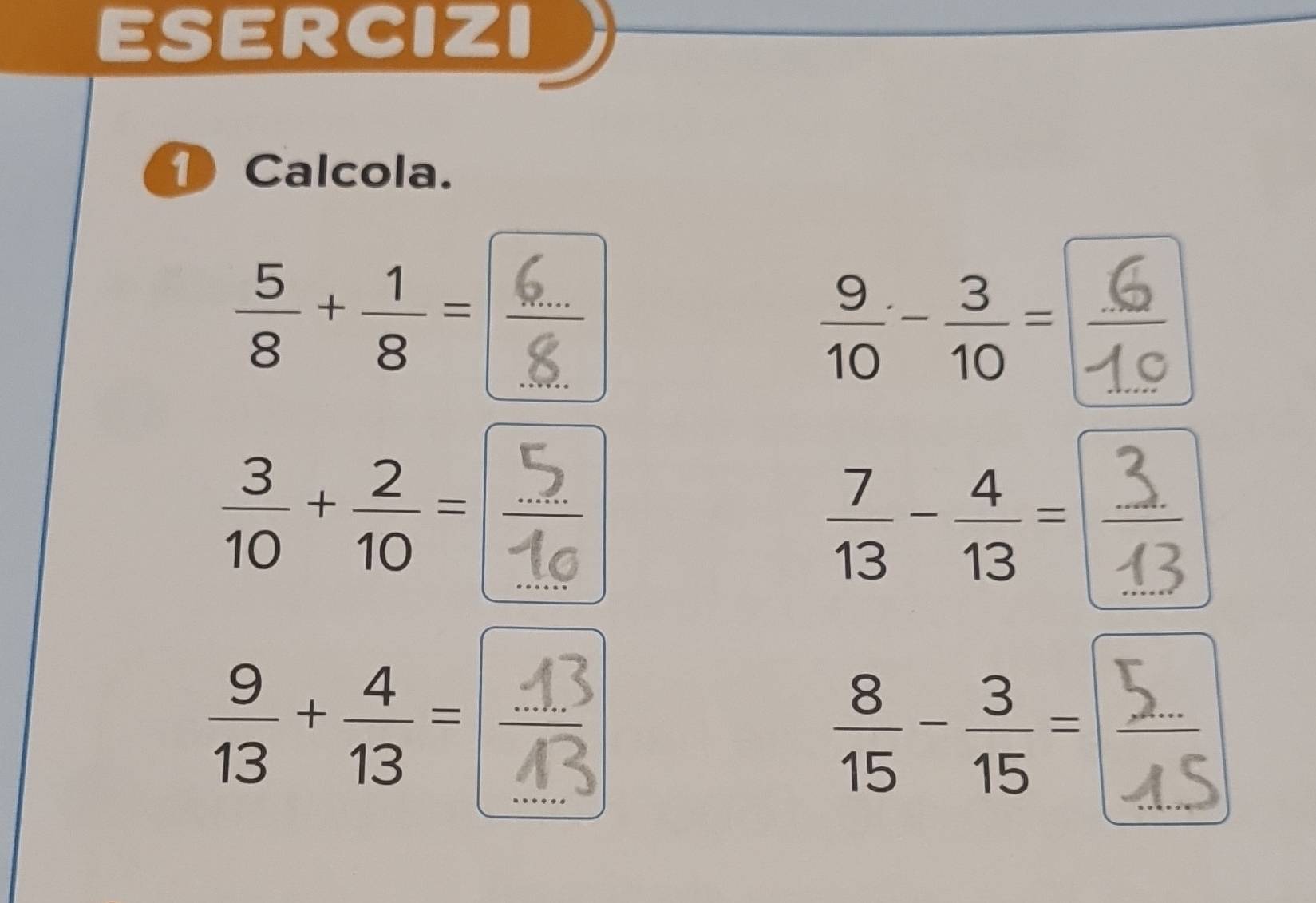 ESERCIZI 
1 Calcola.