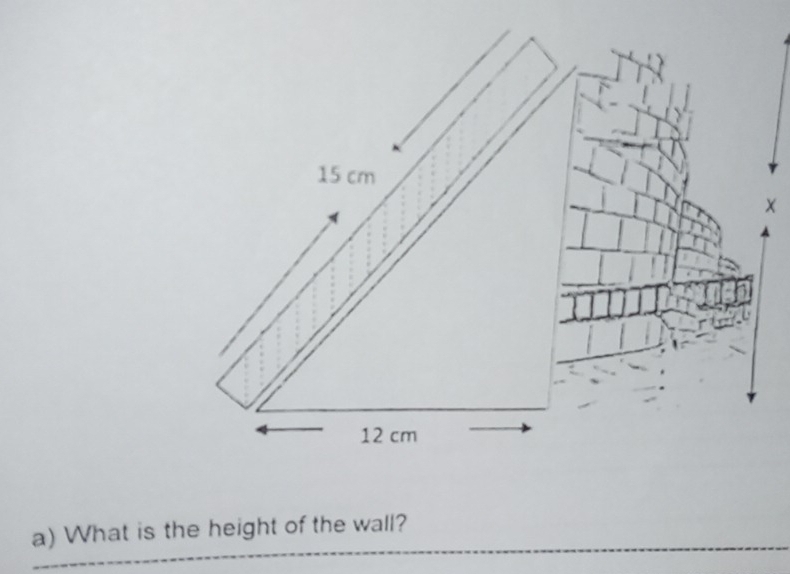 × 
a) What is the height of the wall?