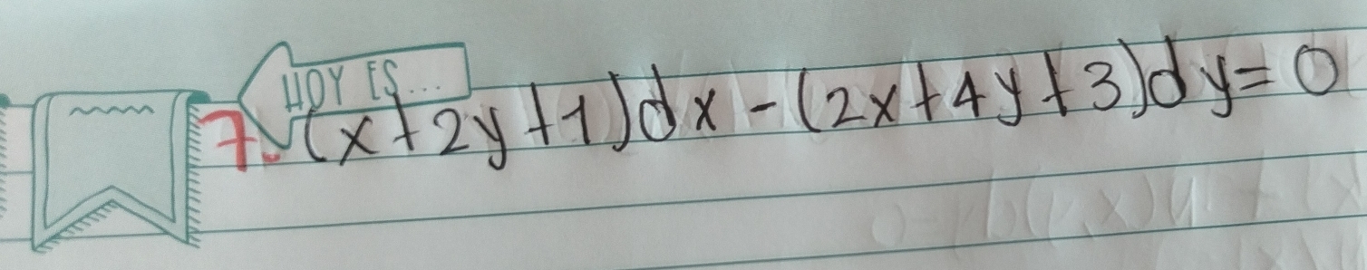 x+2y+1dx-(2x+4y3dy=0