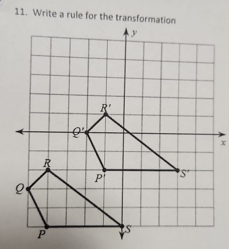 Write a rule for the transformation
x