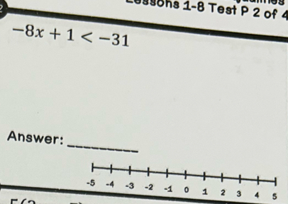 essohs 1-8 Test P 2 of 4
-8x+1
_ 
Answer: