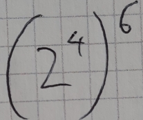 (2^4)^6