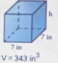 V=343in^3