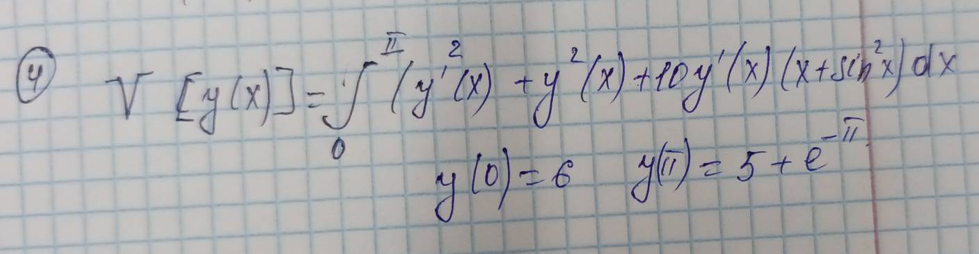 V[y(x)]=∈t _0^(2(y^2)(x)+y^3(x)dx