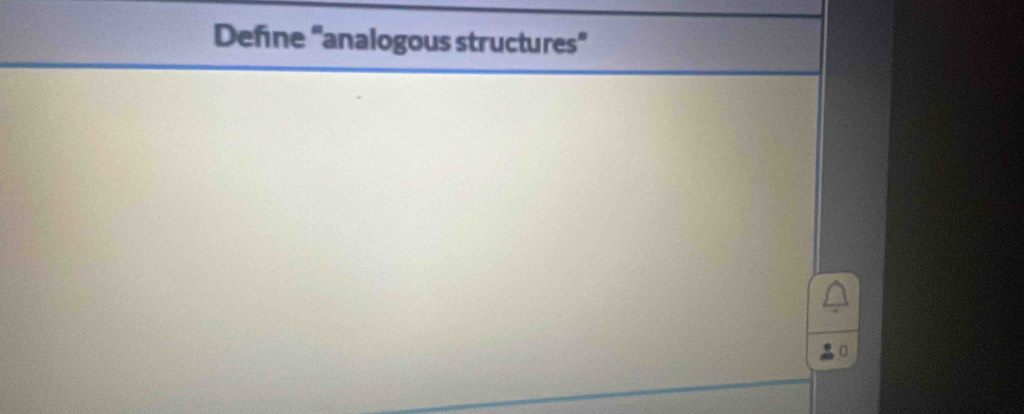 Define “analogous structures”