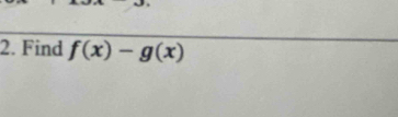 Find f(x)-g(x)