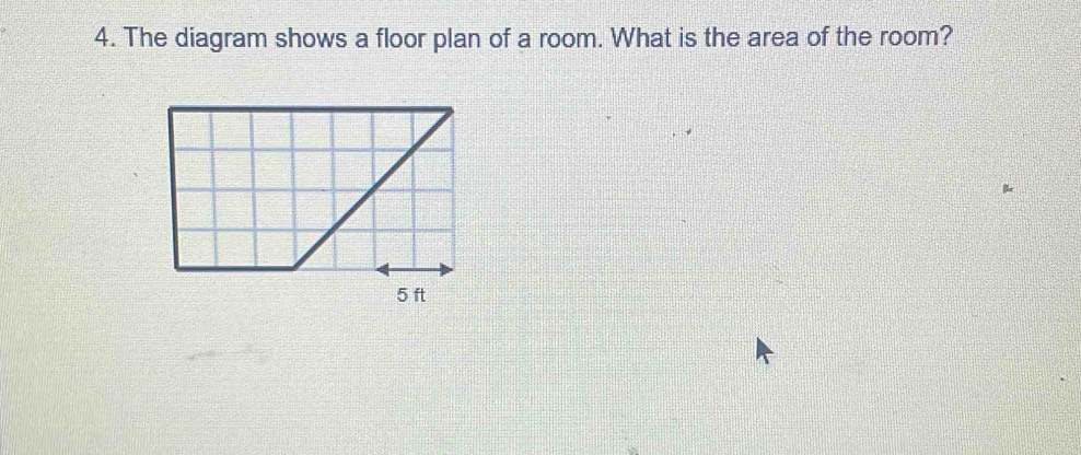 Solved: The diagram shows a floor plan of a room. What is the area of ...