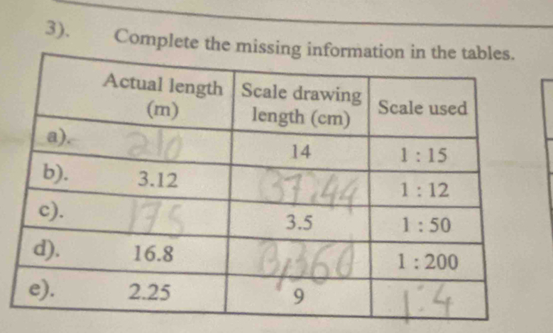 3). Complete the miss