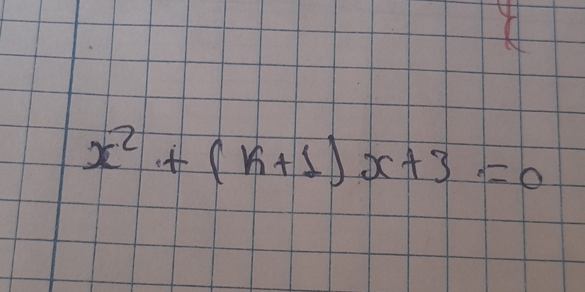 x^2+(k+1)x+3=0