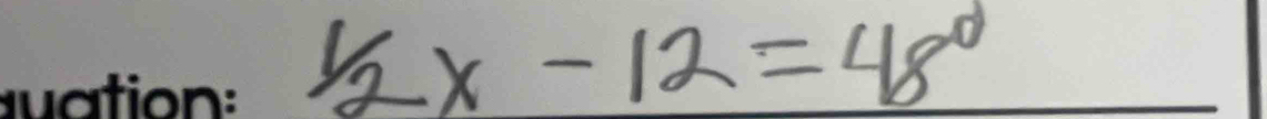 ^1/_2x-12=48°