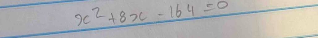 x^2+8x-164=0