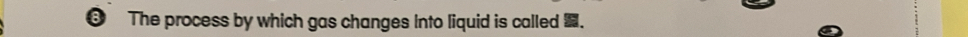 The process by which gas changes Into liquid is called .