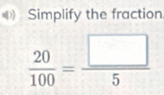 Simplify the fraction