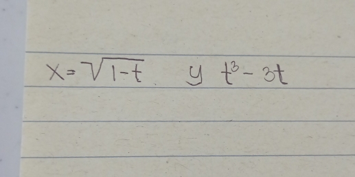 x=sqrt(1-t) yt^3-3t