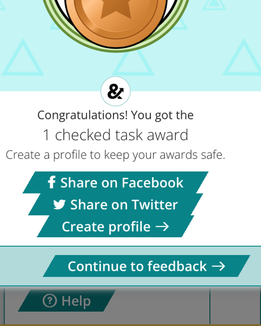 Congratulations! You got the
1 checked task award
Create a profile to keep your awards safe.
Share on Facebook
Share on Twitter
Create profile
Continue to feedback
Help