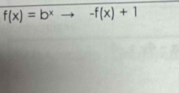 f(x)=b^xto -f(x)+1