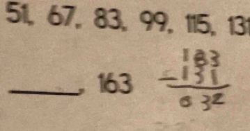 51, 67, 83, 99, 115, 131
_ 163