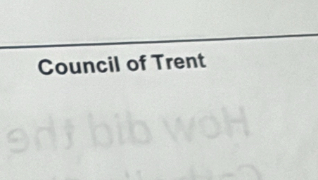 Council of Trent