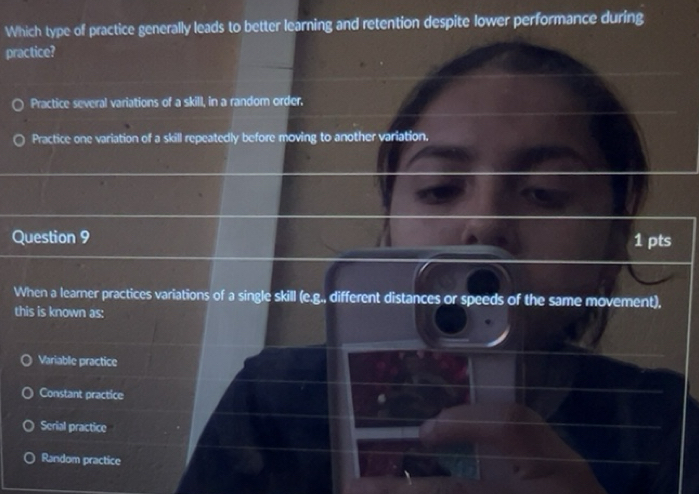 Solved: Which type of practice generally leads to better learning and ...