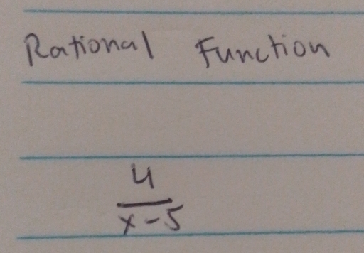 Rational Function
 4/x-5 