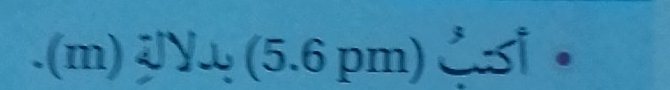 .(m) J ⊥ (5.6 pm) ∴ 。