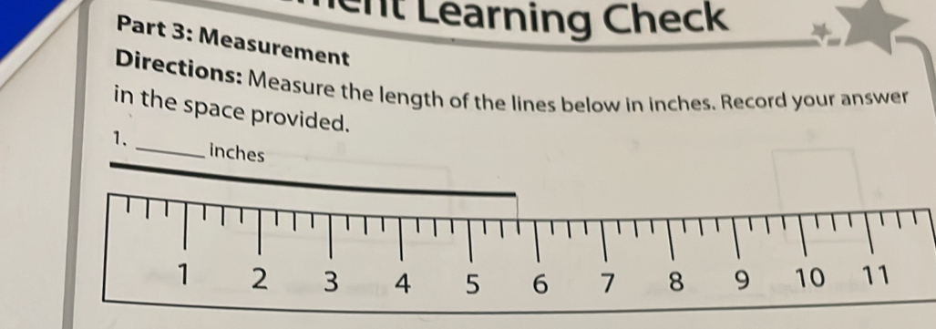 Solved: ent Learning Check Part 3: Measurement Directions: Measure the ...