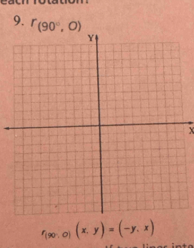 c a
9. ^r(90°,O)
x
r_(90°,0)(x,y)=(-y,x)