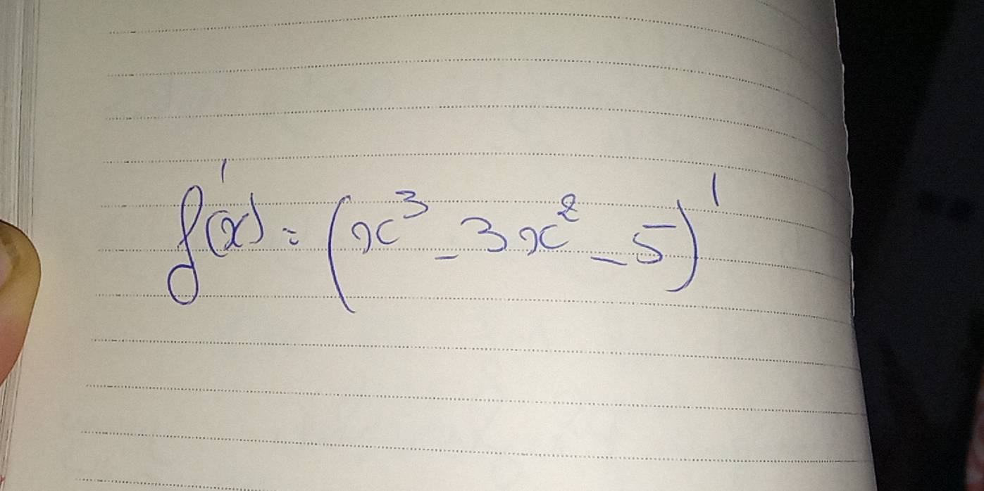 f(x)=(x^3-3x^2-5)^1