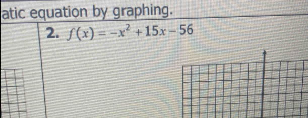 atic equation by graphing. [Math]