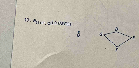 R_(110°,Q)(△ DEFG)