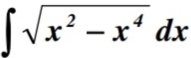 ∈t sqrt(x^2-x^4)dx