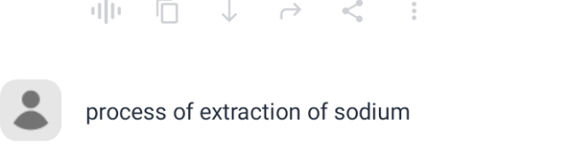 process of extraction of sodium