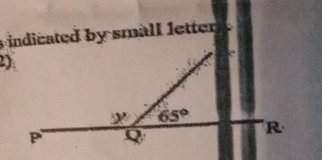 indicated by small letter