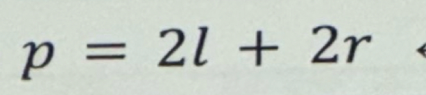 p=2l+2r